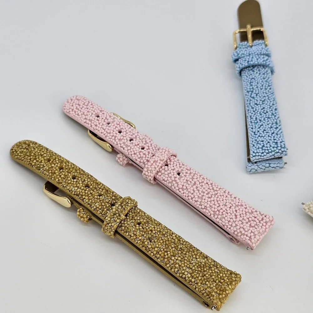5X Invicta 16MM Multicolors Genuine Leather Band Straps Gold Buckle‎